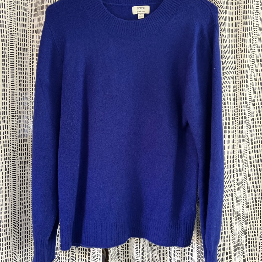 J. Crew Vibrant Blue Crew Neck Sweater